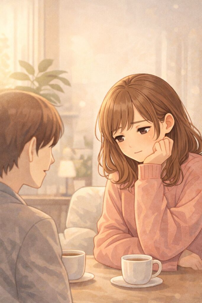 彼氏のことは好きなのに会いたくないと悩む女性のイラスト