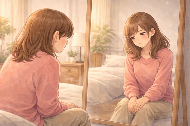 恋愛で頑張りすぎて心が疲れてしまった女性のイメージ